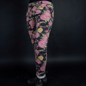 cute floral denim pants